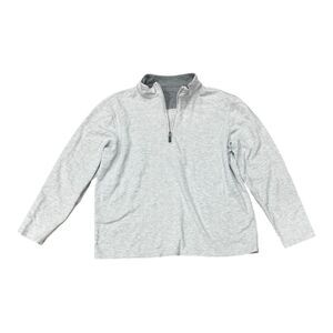 Mizzen + Main Gray Heather Quarter Zip Sweater L